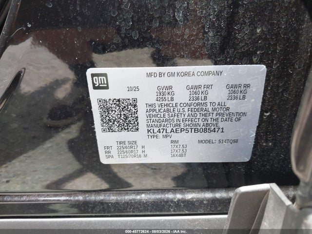 Продаж на аукціоні авто 2026 Buick Envista Preferred Fwd, vin: KL47LAEP5TB085471, номер лоту: 45772624