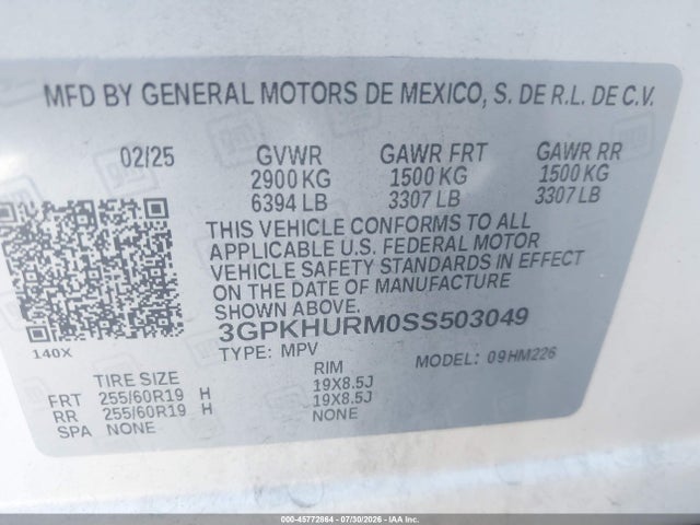Honda Prologue Ex 2025 3GPKHURM0SS503049 Image 9
