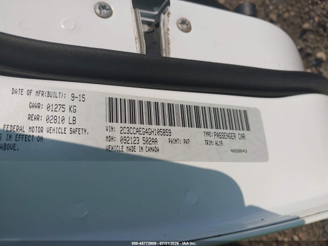 45772909 :رقم المزاد ، 2C3CCAEG4GH105859 vin ، 2016 Chrysler 300c مزاد بيع