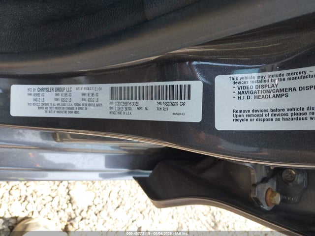 2015 Chrysler 200 S მანქანა იყიდება აუქციონზე, vin: 1C3CCCBB6FN614328, აუქციონის ნომერი: 45773119