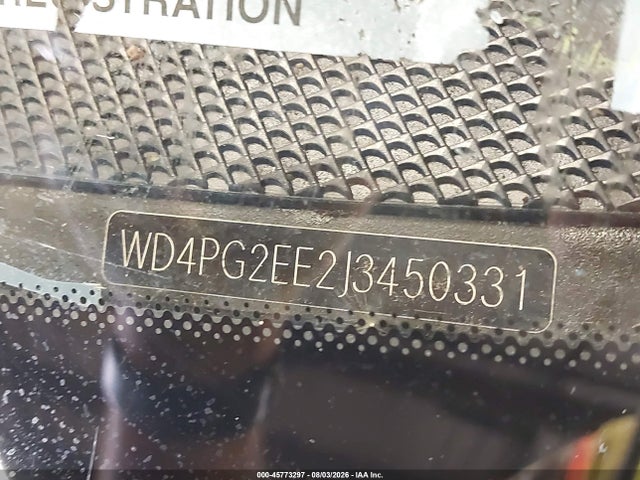 Продажа на аукционе авто 2018 Mercedes-benz Metris, vin: WD4PG2EE2J3450331, номер лота: 45773297