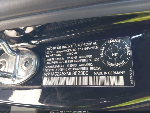 Porsche Macan Gts 2021 WP1AG2A53MLB52380 Image 9