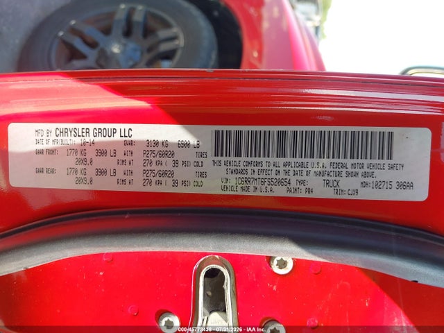 Продажа на аукционе авто 2015 Ram 1500 Sport, vin: 1C6RR7MT6FS520654, номер лота: 45773438