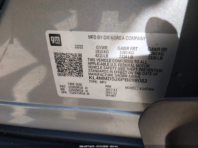 Продажа на аукционе авто 2023 Buick Encore Gx Select Fwd, vin: KL4MMDS26PB098083, номер лота: 45773475