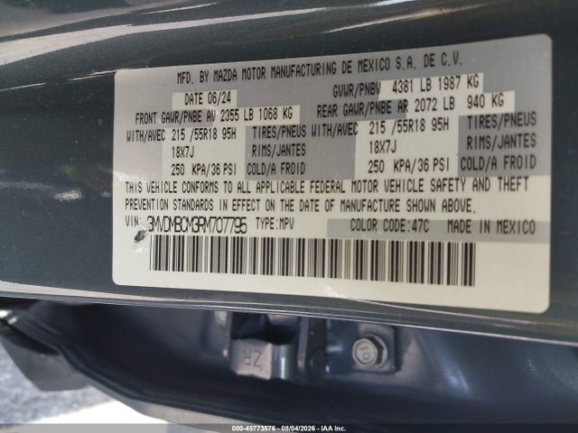Aukcja sprzedaży 2024 Mazda Cx-30 2.5 S Carbon Edition, vin: 3MVDMBCM3RM707795, numer aukcji: 45773576