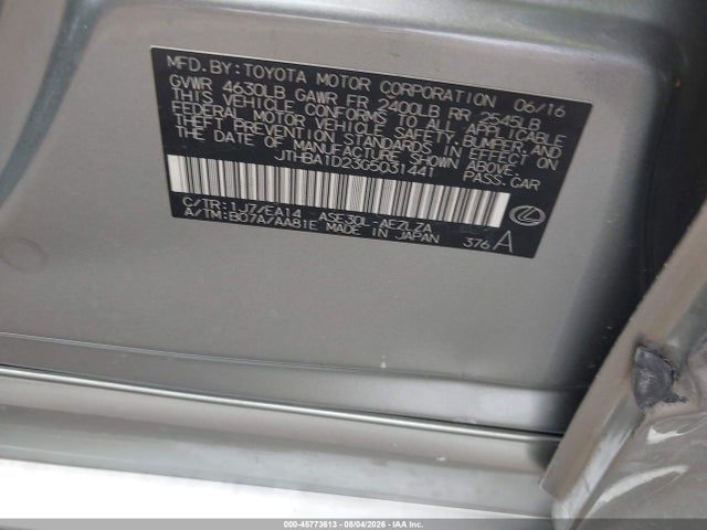 Lexus IS 200T 2016 JTHBA1D23G5031441 Image 9
