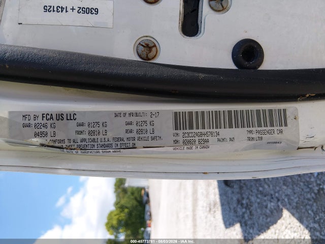 Продаж на аукціоні авто 2017 Dodge Challenger Sxt, vin: 2C3CDZAG8HH578134, номер лоту: 45773781