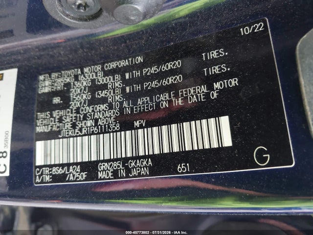 Toyota 4runner Limited 2023 JTEKU5JR1P6111358 Image 9