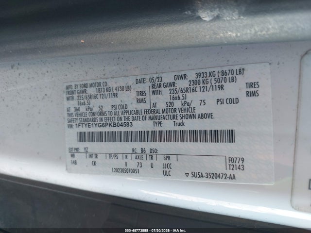 Ford Transit-150 2023 1FTYE1YG6PKB04583 Image 9