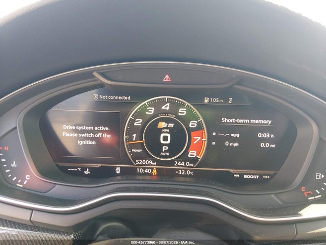 45773960 :رقم المزاد ، WAU24GF54KN004824 vin ، 2019 Audi S5 3.0t Premium Plus مزاد بيع
