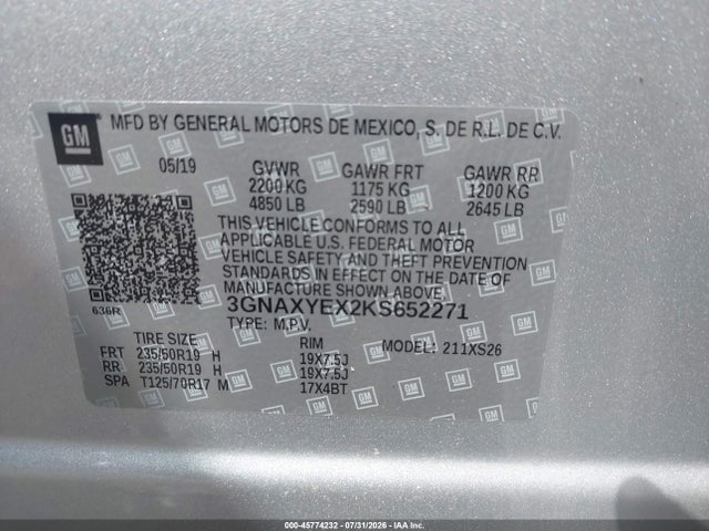 Chevrolet Equinox Premier 2019 3GNAXYEX2KS652271 Image 9