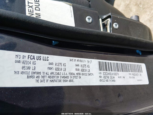 2018 Dodge Charger Sxt Plus Rwd მანქანა იყიდება აუქციონზე, vin: 2C3CDXHG9JH169270, აუქციონის ნომერი: 45774319