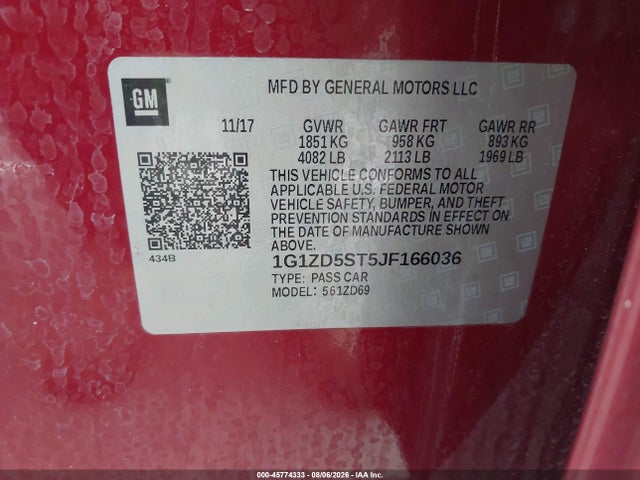 Chevrolet MALIBU LT 2018 1G1ZD5ST5JF166036 Image 9