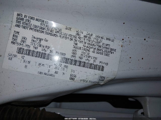 Ford FOCUS SE 2014 1FADP3F26EL333791 Image 9