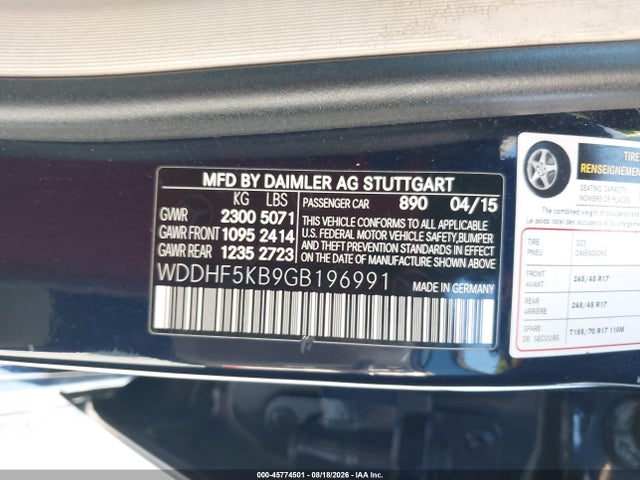 Продаж на аукціоні авто 2016 Mercedes-benz E 350, vin: WDDHF5KB9GB196991, номер лоту: 45774501
