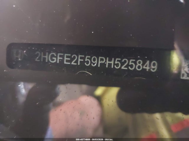 45774669 :رقم المزاد ، 2HGFE2F59PH525849 vin ، 2023 Honda Civic Sport مزاد بيع