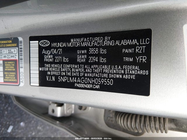 Hyundai ELANTRA SEL 2022 5NPLM4AG0NH059550 Image 9