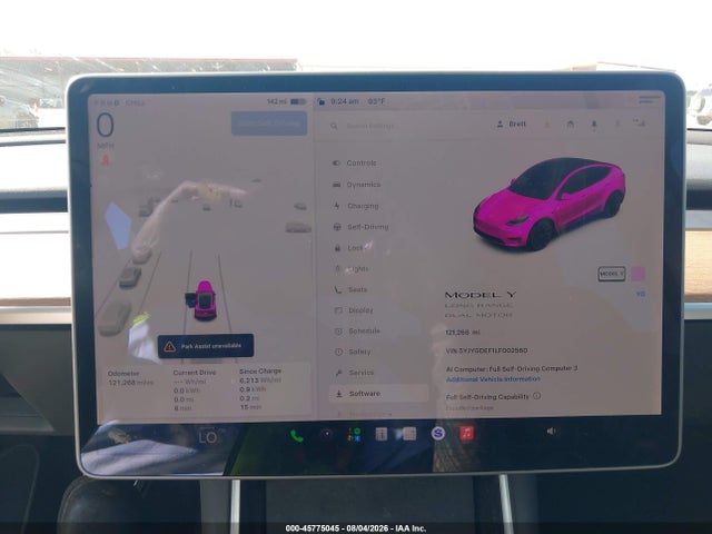45775045 :رقم المزاد ، 5YJYGDEF1LF002560 vin ، 2020 Tesla Model Y Long Range Dual Motor All-wheel Drive/performance Dual Motor All-wheel Drive مزاد بيع