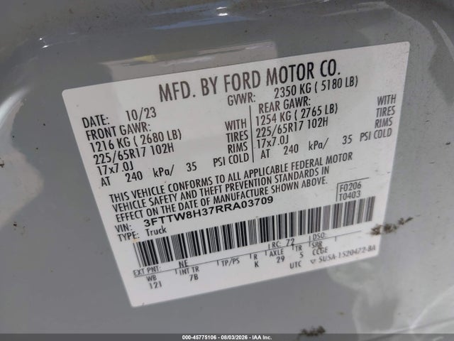 Ford Maverick Xlt 2024 3FTTW8H37RRA03709 Image 9