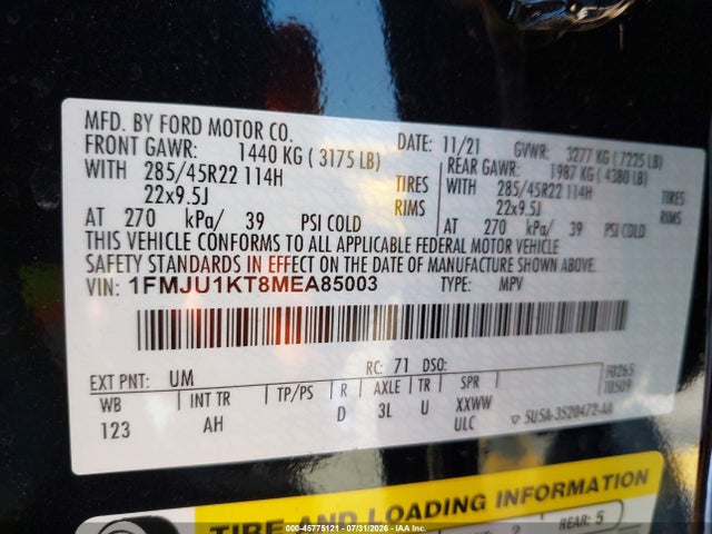 1FMJU1KT8MEA85003 Ford Expedition Limited