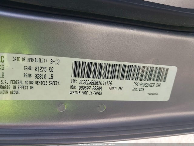 2C3CDXBG8EH114176 Dodge Charger Se
