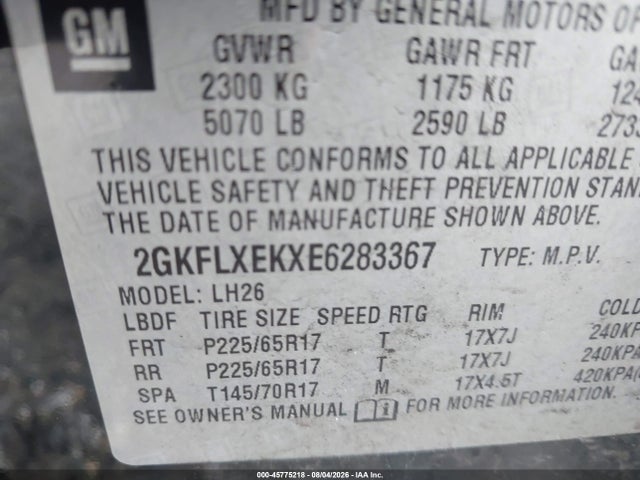 Продаж на аукціоні авто 2014 Gmc Terrain Slt-1, vin: 2GKFLXEKXE6283367, номер лоту: 45775218