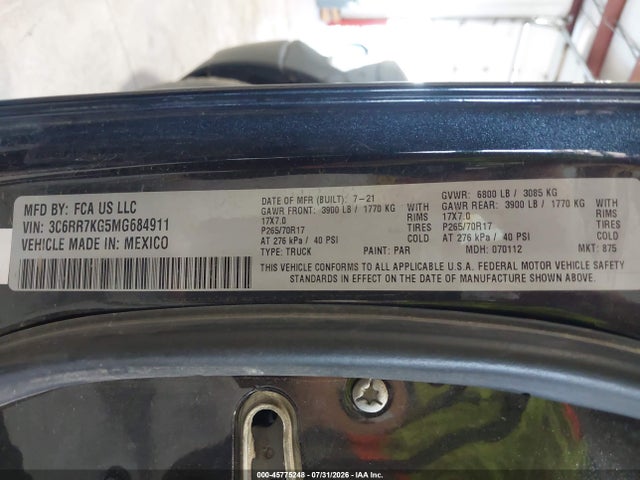 RAM 1500 Classic 2021 3C6RR7KG5MG684911 Image 9
