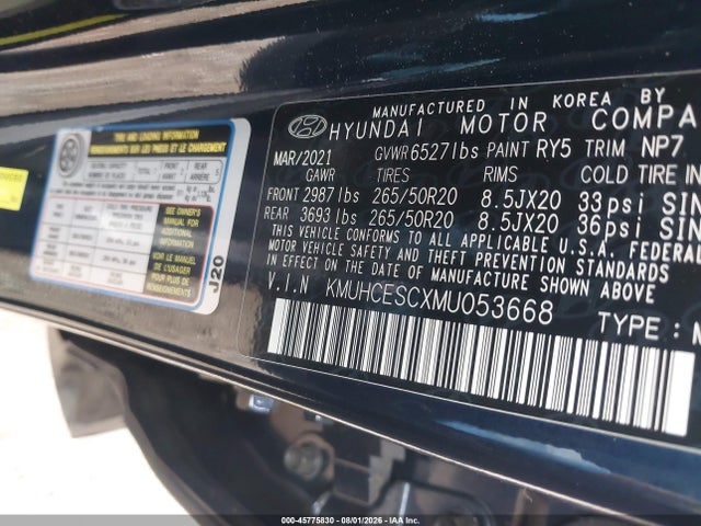 Продажа на аукционе авто 2021 Genesis Gv80 3.5t Awd Advanced, vin: KMUHCESCXMU053668, номер лота: 45775830