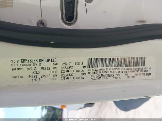 2012 Jeep Patriot Latitude მანქანა იყიდება აუქციონზე, vin: 1C4NJPFA3CD690450, აუქციონის ნომერი: 45776264