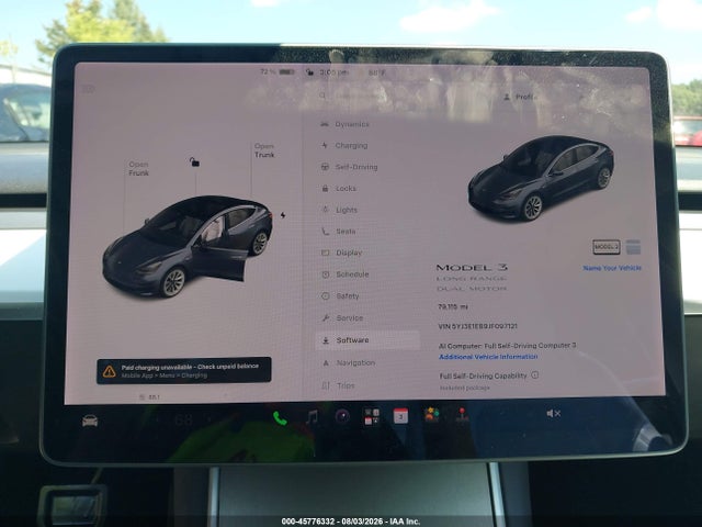 Auction sale of the 2018 Tesla Model 3 Long Range/performance, vin: 5YJ3E1EB9JF097121, lot number: 45776332