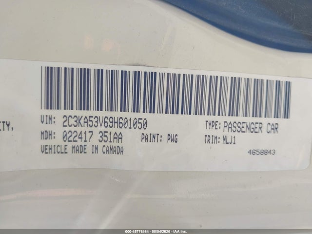 Продажа на аукционе авто 2009 Chrysler 300 Touring/signature Series/executive Series, vin: 2C3KA53V69H601050, номер лота: 45776464
