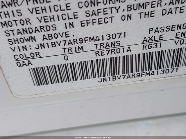 Aukcja sprzedaży 2015 Infiniti Q50 Premium, vin: JN1BV7AR9FM413071, numer aukcji: 45776562