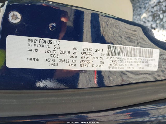 Продаж на аукціоні авто 2015 Chrysler Town & Country Touring, vin: 2C4RC1BG8FR731014, номер лоту: 45776941