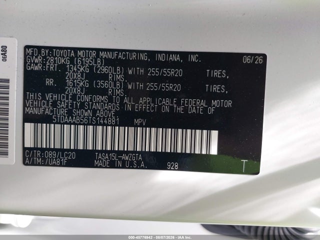 Toyota Grand Highlander Limited 2026 5TDAAAB56TS144881 Image 9