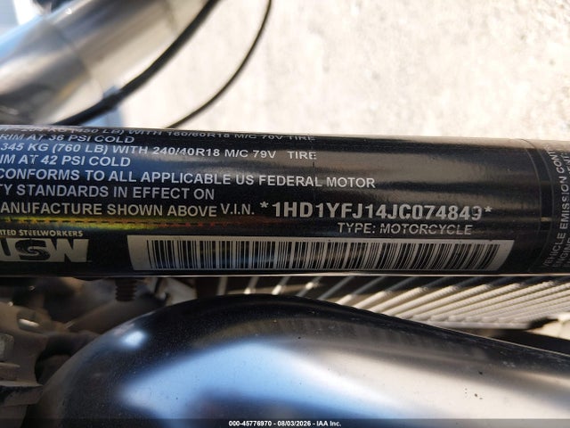 Продаж на аукціоні авто 2018 Harley-davidson Flfb Fatboy, vin: 1HD1YFJ14JC074849, номер лоту: 45776970