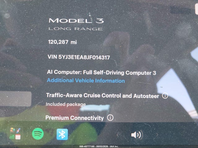 Aukcja sprzedaży 2018 Tesla Model 3 Long Range/mid Range, vin: 5YJ3E1EA8JF014317, numer aukcji: 45777180
