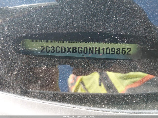 2C3CDXBG0NH109862 Dodge Charger Sxt Rwd