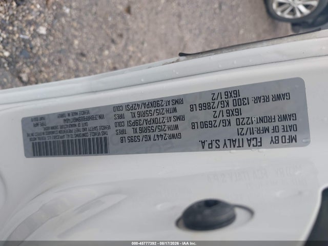 ZFBHRFBB9M6V74841 RAM Promaster City Tradesman Slt