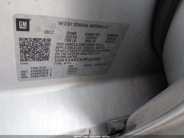 Продаж на аукціоні авто 2018 Gmc Yukon Sle, vin: 1GKS2AKCXJR111009, номер лоту: 45777468