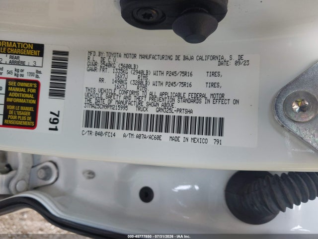 Toyota Tacoma Sr5 V6 2023 3TMAZ5CN9PM215995 Image 9