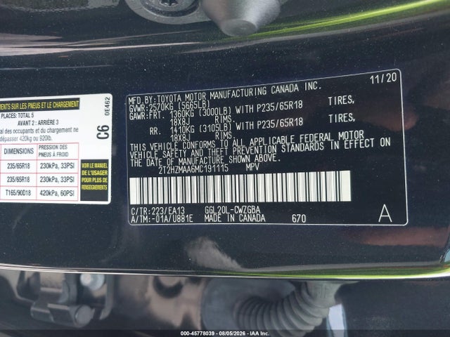 Продаж на аукціоні авто 2021 Lexus Rx 350, vin: 2T2HZMAA6MC191115, номер лоту: 45778039