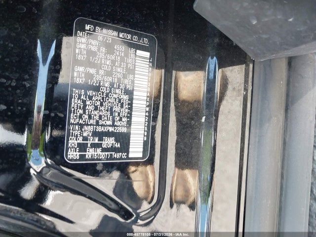 JN8BT3BAXPW422599 Nissan Rogue Sv Fwd