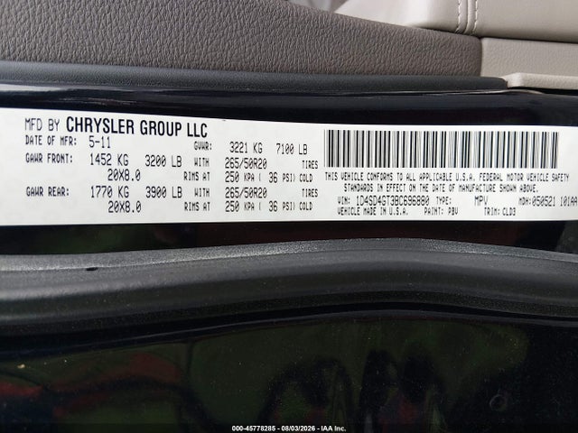 Aukcja sprzedaży 2011 Dodge Durango Crew, vin: 1D4SD4GT3BC696880, numer aukcji: 45778285