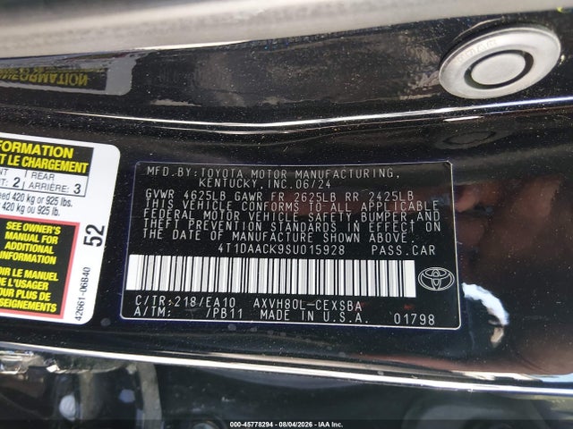 Toyota CAMRY SE 2025 4T1DAACK9SU015928 Image 9