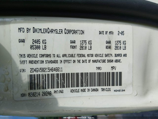 Aukcja sprzedaży 2005 Dodge Magnum Rt, vin: 2D4GV58215H646611, numer aukcji: 45778423