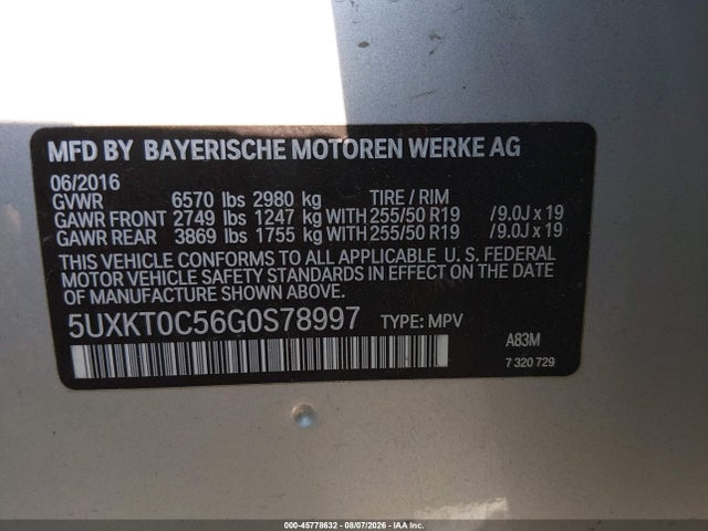 Продаж на аукціоні авто 2016 Bmw X5 Edrive Xdrive40e, vin: 5UXKT0C56G0S78997, номер лоту: 45778632