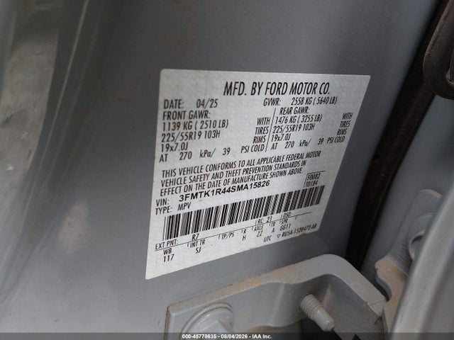 Ford Mustang Mach-e Select 2025 3FMTK1R44SMA15826 Image 9