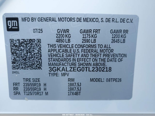 Продажа на аукционе авто 2026 Gmc Terrain Awd Denali, vin: 3GKALZEG0TL230218, номер лота: 45778637