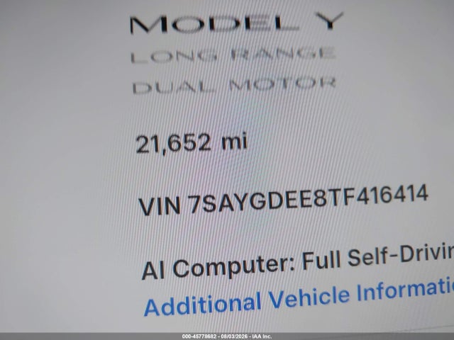 Tesla Model Y 2026 7SAYGDEE8TF416414 Image 15