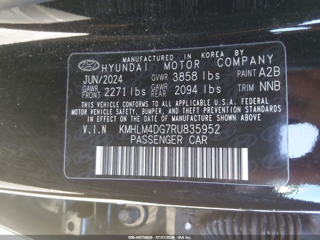 Hyundai ELANTRA SEL 2024 KMHLM4DG7RU835952 Image 9